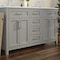 Flash Furniture Vega 60 Inch Double Vanity w/2 Sinks, 2 Storage Cabinets w/Soft Close Doors and 6 Drawers, Gray FS-BN-2-60-GY-GG - alternate 3
